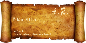 Ádám Rita névjegykártya