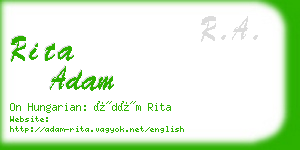 rita adam business card